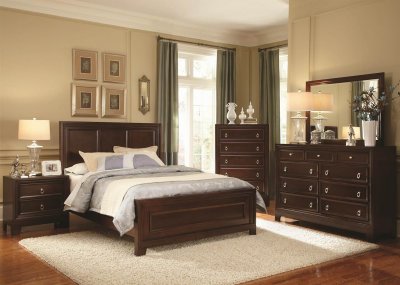 Brown Finish Nortin Transitional Bedroom w/Options By Coaster