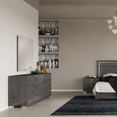 Sarah Bedroom in High Gloss Grey by At Home USA w/Options