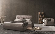 Atrium Storage Bed in Taupe Gray Fabric by J&M