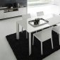 White Lacquered Glass Top Modern Dining Table w/Optional Chairs
