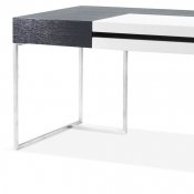 S101 Modern Office Desk by J&M in Dark Oak w/White High Gloss