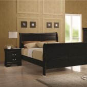 203961 Louis Philippe Bedroom Set in Black by Coaster w/Options