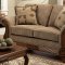 Tan Fabric Traditional Sofa & Loveseat Set w/Optional Items