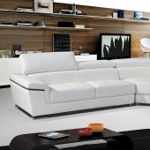 2383 Sectional Sofa in White Leather by ESF