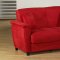 Red Microfiber Fabric Living Room Storage Sleeper Sofa