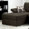Charcoal-Brown Fabric Modern Sectional Sofa w/Pull-Out Bed