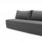 Dark Grey Fauste Fabric Modern Sofa Bed w/Metal Legs