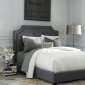 150-BR Upholstered Bed in Dark Grey Fabric by Liberty