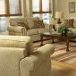 Beige Cream Chenille Classic Living Room Sofa w/Rolled Arms
