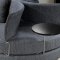 Grey Fabric Modern Adjustable Circular Sofa w/End Table