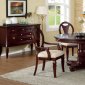 Deep Cherry Traditional Round Dinette Table w/Optional Chairs