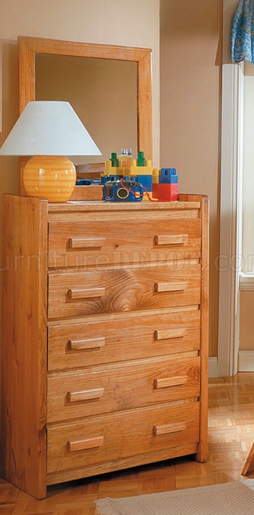 honey pine bedroom furniture on Honey Pine Finish Contemporary Kids Twin Full Bunk Bed At Furniture