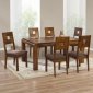 Natural Finish Modern 7Pc Dining Set w/Extandable Table