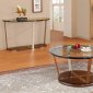 Clear Glass Top Modern Coffee Table w/Metal Framing & Options