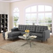 Empress EEI-1666 Sectional in Gray Fabric by Modway w/Option