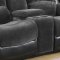 1301 Motion Sectional Sofa in Grey & Black by Global