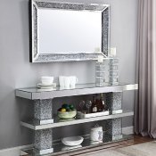 Noralie Console Table 90462 in Mirror by Acme w/Options