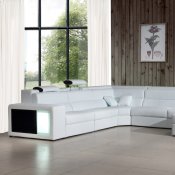 Polaris Sectional Sofa in White Bonded Leather by VIG Furniture