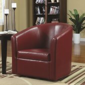 902099 Accent Chair Set of 2 in Red Leatherette by Coaster