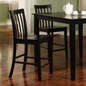 Black Finish Counter Height Stylish 5 Pc Dinette