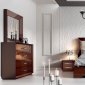Carmen Bedroom by ESF in Walnut w/Optional Case Goods