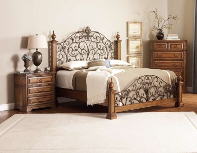 Brown Oak Finish Edgewood Classic Bedroom By Coaster