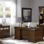 Chateau Valley Home Office Desk 901-OHJ in Brown Cherry