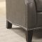 902408 Accent Chair w/Ottoman in Grey Bonded Leather by Coaster