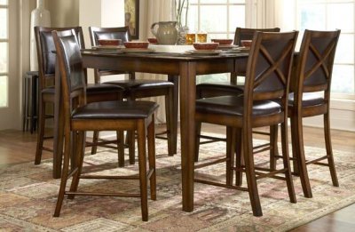 Height Dining Room Table on Amber Finish Modern Counter Height Dining Table W Options At Furniture