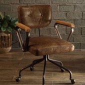 Hallie Office Chair 92410 in Whiskey Top Grain Leather by Acme
