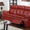 G570A Reclining Sofa & Loveseat in Red Bonded Leather by Glory