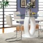 Lodia II CM3825WH-RPT 5Pc Counter Height Dinette Set w/Options