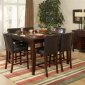 Espresso Classic Counter Height Dining Table w/Faux Marble Top
