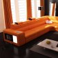 Polaris Sectional Sofa in Orange Bonded Leather by VIG Furniture