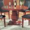 Light Brown Finish Transitional 5Pc Dining Set w/Round Top