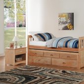 Bartly Bed B2043PRW in Natural Pine w/Trundle by Homelegance
