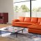 ML157 Sectional Sofa in Orange Leather by Beverly Hills