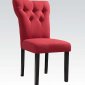 Effie Accent Chair Set of 2 in Red Fabric by Acme