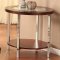 Metal, Wood & Glass Contemporary Coffee Table w/4 Ottomans
