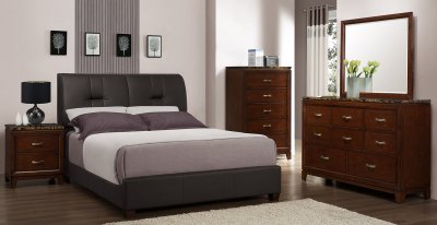 Ottowa Bedroom 2112PU by Homelegance in Cherry w/Options