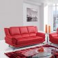 U9908 Sofa & Loveseat in Red Bonded Leather by Global w/Options