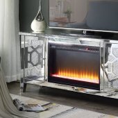 Noralie TV Stand w/Fireplace LV00312 in Mirrored by Acme