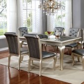 Amina CM3219T-66 5Pc Dining Room Set in Champagne w/Options