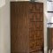Warm Tobacco Brown Finish Contemporary Bedroom w/Hidden Drawer