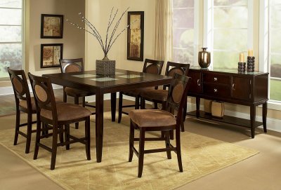 Espresso Finish Counter Height Dining Table w/Options