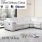 8199 Sectional Sofa in White Bonded Leather by American Eagle