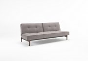 Splitback Sofa Bed in Gray w/Wooden Legs by Innovation w/Options