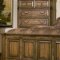 Warm Brown Oak Finish Traditional Panel Bed w/Optional Casegoods
