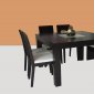 Wenge Finish Modern Square Dining Table w/Glass Center