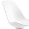 White or Black Plastic Seat and Frame Modern Chair
